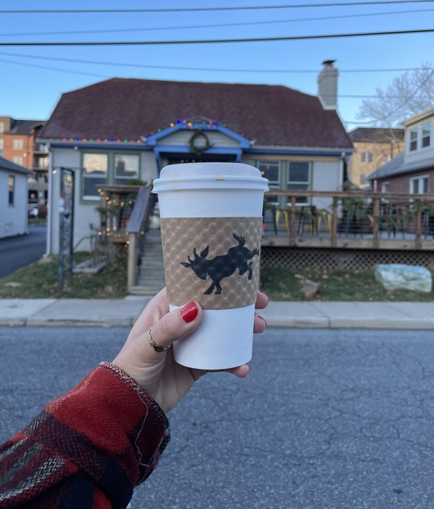 On a special day, Penelope starts off with a drink from Little Goat Coffee Roasting Co. in Newark, DE. If passing through, she recommends the Snow Day Latte or their Iced Vanilla Matcha Latte