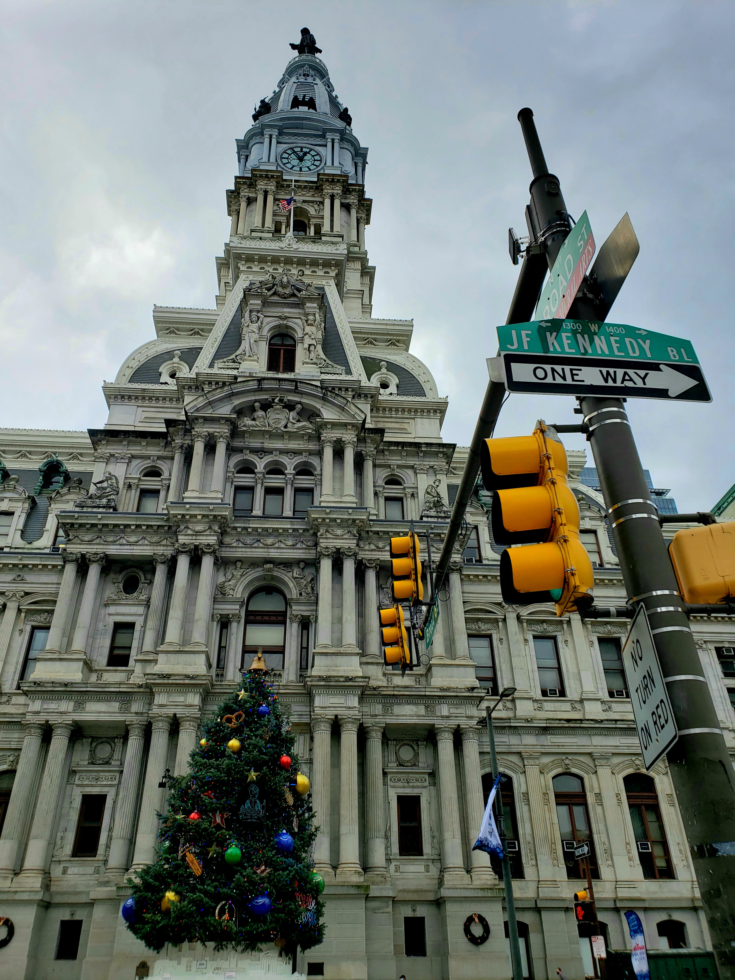 City Hall Exterior during the holidays