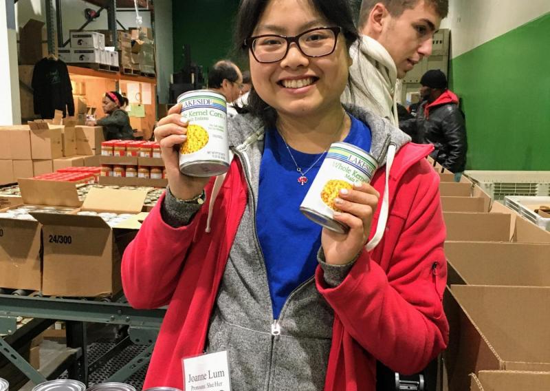 NHC SF member Joanne Lum at SF-Marin Food Bank