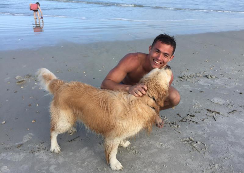 NHC Members love dogs at the beach!