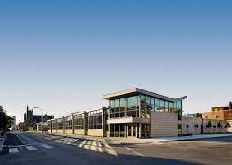 The Stephen Klein Wellness Center on a nice afternoon