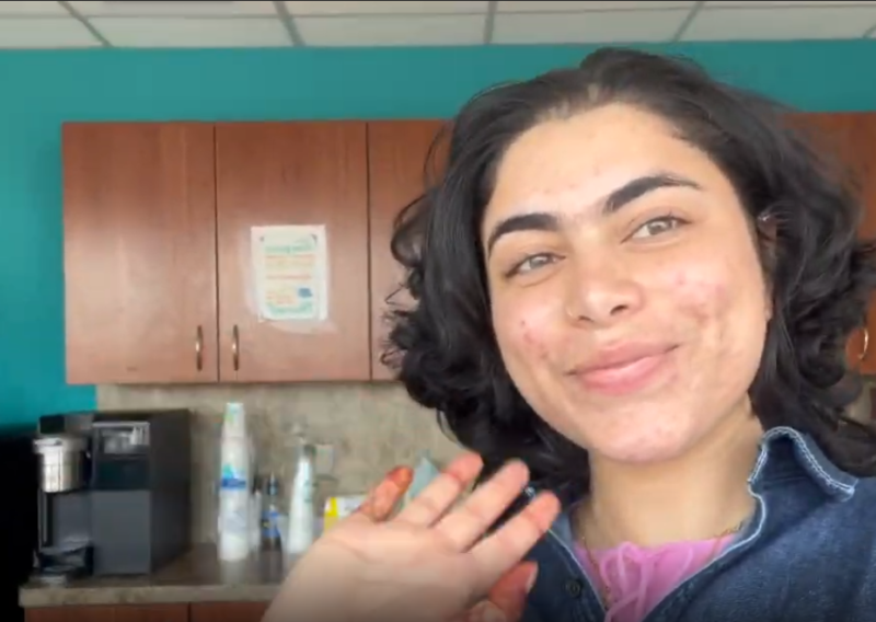 Niyati waving to camera