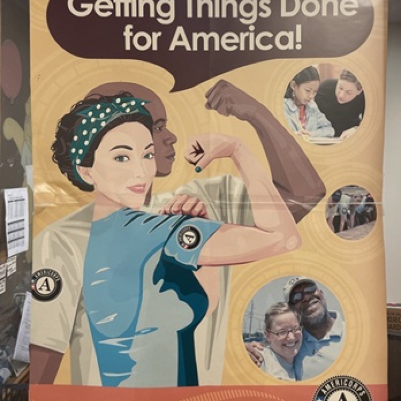 AmeriCorps poster that says Getting Things Done for America