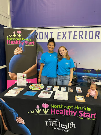 NHC Florida members Savarna and Brittany represent NEFLHSC at a community event""